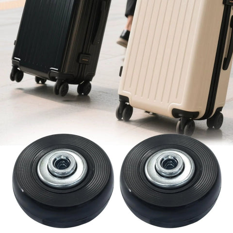 45x18mm Luggage Replacement Wheels 4 Pack Rubber Swivel Casters With Ball Bearings For Suitcase Repair