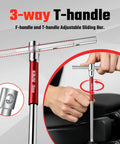 T Handle Hex Allen Key Set 10 Piece With Spinning Sleeve And 3 Way Sliding Handle For Quick Tightening 2mm To 10mm in use