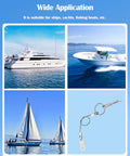 One Quarter Inch Diameter Quick Release Pins For Bimini Tops In 316 Stainless Steel With Ring Set on boats and sailboat