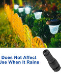 20 Pack Low Voltage Waterproof Landscape Light Cable Connectors For 12 To 20 Gauge Wire shown in garden under rain