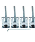 Adjustable Furniture Feet Set 12 Piece Stainless Steel Heavy Duty Leveling Feet With Brackets M10x106mm front view