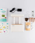 Hydroponic Grow Kit With Self Watering System And Adjustable LED Grow Lights On Telescoping Poles For Indoor Garden components