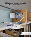 Installation of 24 Pack 4 Inch LED Recessed Downlights With Junction Box Slim Canless Ceiling Lights in kitchen ceiling