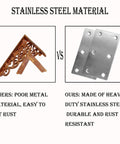 Comparison of mending plates, highlighting Heavy Hitter Stainless Steel Repair Brackets rust-resistant capabilities.