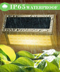 30 LED Solar Step Lights Outdoor 10 Pack Warm White No Fuss Install Stainless Steel Post Lights IP65 Waterproof in rain