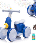 6V Electric Baby Balance Bike With Bubble Machine, 4 In 1 Toddler Ride On With Remote Control, Motorized Bubble Bike
