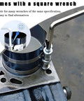 3 Inch Piston Ring Compressor Tool With Ratcheting Lock And Anti Reverse Gear Piston Ring Installer Kit with square wrench