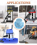 Different wet dry vacuums showcasing the Reusable Wet Dry Vac Filter Set VF2002 90107 Dry Disc Vacuum Filters For Most 5 Gallon And Larger Shop Vacs