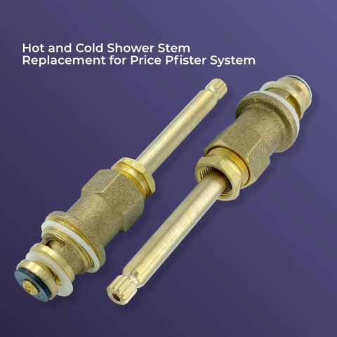 Complete Shower Repair Kit For Hot And Cold Water, Two Valves, Verve Handles Remodel displayed on a purple background