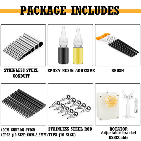 All In One Fishing Rod Repair Kit With Stepless, Speed Adjustable Wrapping Winder And Forward Reverse Rotation components