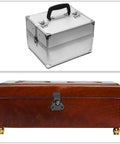 Heavy Duty Spring Loaded Butterfly Twist Latch With Keeper, Built Tough Steel Chrome Silver Finish, 3.54 X 2.6 Inch on toolbox.