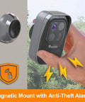 Wireless Outdoor Security Camera 1080P HD Night Vision Motion Detection Weatherproof 2 Way Audio With App Control in hand