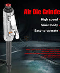 Dead Reliable Air Angle Die Grinder With 25000 Rpm High Speed Pneumatic Tool, compact design for metal and stone grinding.