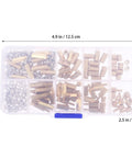 180 Pieces M2.5 Brass Hex Standoff Screws And Nuts Kit With Stainless Steel Fasteners in compartment box