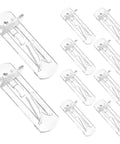 10 Pack ABS Plastic Shelf Support Pegs With Locking Pins, clear design for sturdy shelves and closet partitions, easy install.
