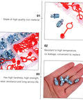 Grease Nipples Assortment Kit 100 Pcs Zerk Fittings With Caps in a plastic case, showing zinc-plated fittings and red caps.