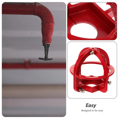 Tough As Nails Fire Sprinkler Head Guard Cover Bump Proof Protector Cage with installation view for fire safety.