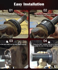 Rock Solid Wheel Knuckle Vacuum Oil Seal Installer Tool For Ford F-250 F-350 Heavy Duty Truck Axle Shaft Seal Driver in use
