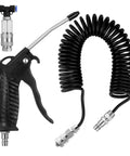 Truck Air Duster Gun With Five Meter Recoil Hose for cab to sleeper seat cleaning tool with quick connector visible