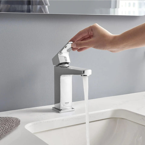 Tallinn Single Hole Bathroom Faucet With Single Handle In Chrome 1.2 GPM Drip Free Ceramic Disc Valve Durable Metal Spout And Lever Easy Deck