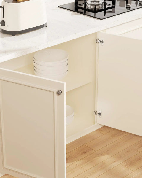 Twenty Pack Heavy Duty Soft Close Cabinet Hinges For Half Inch Overlay Face Frame Doors, closed cabinet with plates.