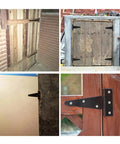 Heavy Duty T Shaped Hinges Galvanized Iron For Furniture Doors Cabinets And Gates 14 Piece Set With Durable Steel Blades And 270 Degree Rotation Hardware Built To Last on wooden doors