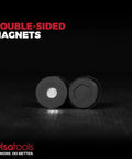 Double-sided magnets from Magnetic Button Tool Organizers Set, 10 Pieces, Silicone Coated Magnets For Shop And Garage, Non Scratch.