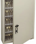 AccessPoint 120 Key Beefy 16 Gauge Steel Key Cabinet With Combination Lock Wall Mount Key Locker in clay with open door view