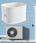 4 Inch Width Line Set Cover Kit for Mini Split AC with Screws, Upgraded PP Decorative Line Set Cover installed on wall