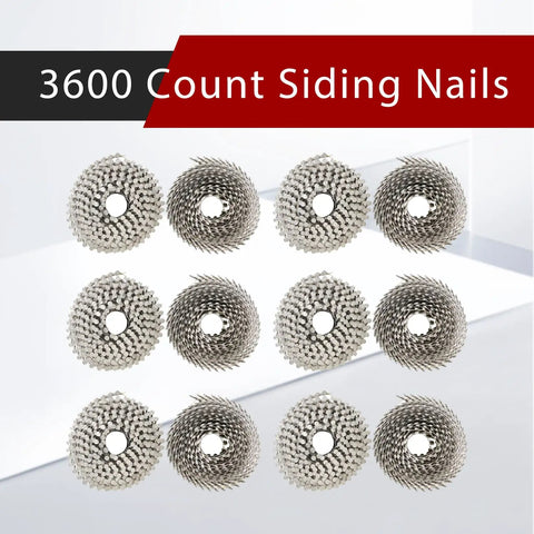 3600 count Stainless Steel Ring Shank Siding Nails Two And A Half Inch By Ninety Thousandths Inch 304 Stainless Steel