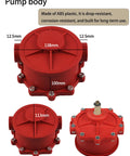 Heavy Duty Manual Fuel Transfer Pump For Drum Barrels, Hand Pump With 1 Meter Hose, Portable For Diesel Gasoline And Heating Oil, Easy Transfer, No-Fuss Operation, Delivers Up To 8 Gallons Per Minute, red ABS pump body with 138mm and 113mm dimensions