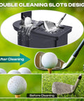 Golf Cart Ball Washer And Club Cleaner Kit for Club Car DS Yamaha G29 EZGO TXT PDS DCS showing double cleaning slots design