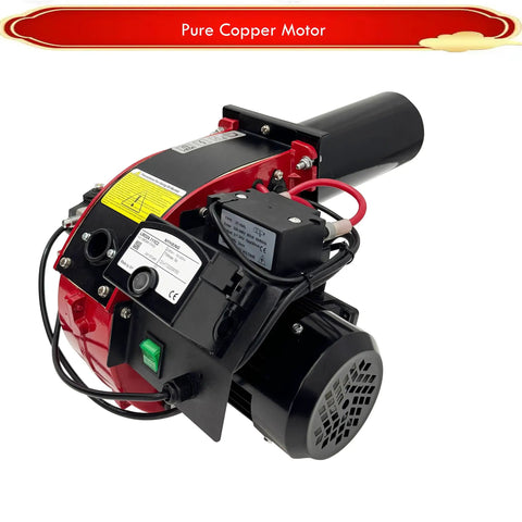 Heavy Duty Waste Oil Burner Air Atomizing Multi Fuel Heater For Boilers And Industrial Furnaces Stainless Steel Build 220V Power details close-up