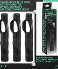 Three Pack Golf Grip Trainer Set For Right Handed Golfers Easy Swing Trainer Accessories with packaging box