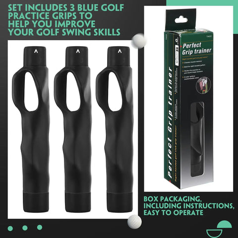 Three Pack Golf Grip Trainer Set For Right Handed Golfers Easy Swing Trainer Accessories with packaging box