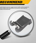 Quick Attach X Change Excavator Coupler Bracket for E Series and Mini Excavators shown in black coated steel, close-up view