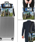 Farm Vintage Tractor Style Coffee Maker Bag Travel Organizer on suitcase, showcase of designs and portability