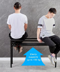 Foldable Table Leg Brackets Rectangular Heavy Duty Double Layer Metal Desk Legs With 150Kg Load Capacity supports two people