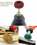 Wool Felt Mini Polishing Brush Wheel For Rotary Tools 1 Inch Felt Grinding Head With 3mm Shank Buffing Wheel rotating on tool
