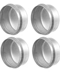 Beefy Four Pack 2.72 Inch Trailer Axle Dust Cap Cups Grease Covers For Dexter EZ Lube 7000 To 8000 Lb Axles Fits 4 Lug And 5 Lug Wheel Hubs