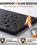Straight Up Rock Solid Self Adhesive Neoprene Foam Sheet 24 By 60 Inch showing waterproof and flame resistant qualities.