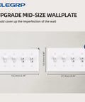4 Gang Toggle Switch Wall Plate Mid Size Tough As Nails Built To Last Unbreakable Polycarbonate Gloss White Finish UL Listed