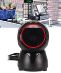 Desktop Barcode Scanner With Global Shutter And Big Window LED Indicator on counter in retail environment