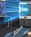 Dead Quiet Portable Swamp Cooler With Massive 180 Liter Tank And Three Adjustable Fan Speeds Evaporative Air Conditioner with airflow indicators.