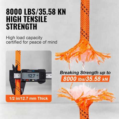 7/16 Inch Double Braid Polyester Rope 150 Ft Heavy Duty Pulling Rope 880 Lbs Break Strength For Towing Rigging Sailing