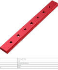 Shop Favorite Heavy Duty Aluminum Miter Bar Slider For T Slot Table Saw Track Setup Rod, red anodized aluminum, 450mm long.