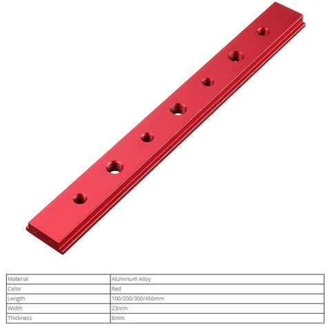 Shop Favorite Heavy Duty Aluminum Miter Bar Slider For T Slot Table Saw Track Setup Rod, red anodized aluminum, 450mm long.