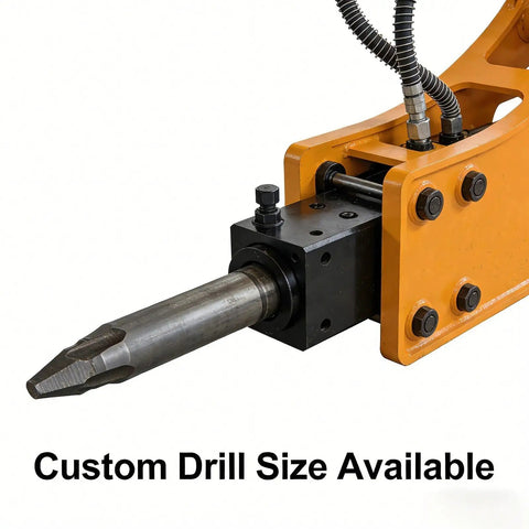 Heavy Duty Mini Excavator Earth Auger Drive 1200 To 2000 Nm Hydraulic Post Hole Digger with custom drill size option