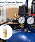 Quarter Inch NPT 200 PSI Brass Air Compressor Pressure Relief Valve Safety Check Valve Vent on air system