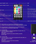 50W Dope Twinkle Fiber Optic Light Source With RGBW LED remote control displaying functions and a battery compartment